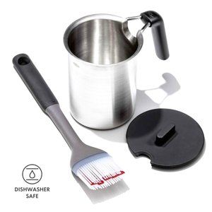 GRILLING BASTING POT AND BRUSH SET